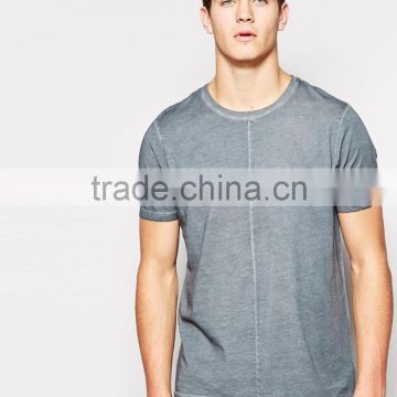 longline t shirt enzyme wash t-shirt and Step Hem