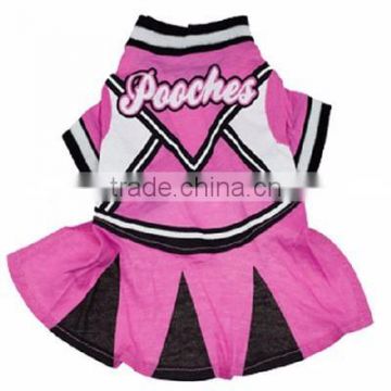 Custom dog Pink Cheerleader dress small dog pet clothes