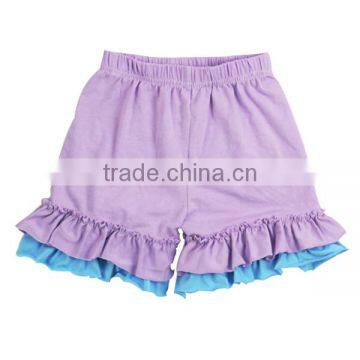 2017 children's clothing double ruffle icing shorts two colors ruffle shorts