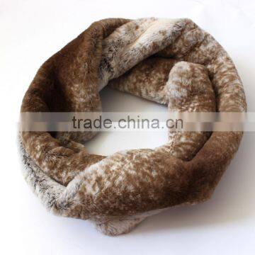 Myfur Customize Wholesale Fashion Design Trendy Circular Fake Fur Soild Color Neck Scarf photo-5