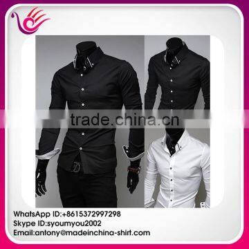 Fashion hot selling new 2016 ready stock man's shirts manufacturer