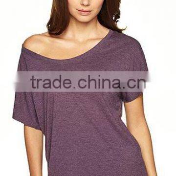 Next Level Apparel ladies' Tri-Blend Dolman Tee - made from 50% polyester, 25% cotton, 25% rayon and comes with your logo