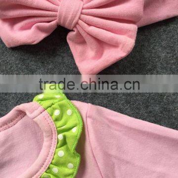 New Arrival Easter Baby Clothes Design 2016 Girls Summer Dress Pink Bunny Long Sleeve With Matching Accessories photo-2