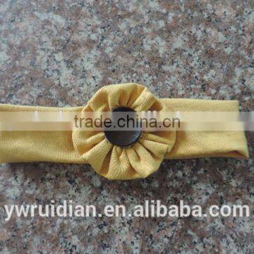 Kids Girl Flower Raglan Hairwear Persnickety Remake Cotton Bowknot Baby Girl Headbands Children Button Hairband Wholesale 2016 photo-4