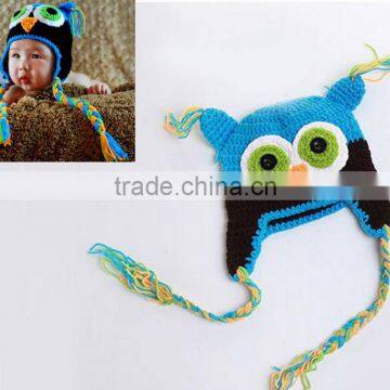 Lovely Combed Cotton Baby Hats Newborn Animal Design Baby Beanie Hat Funny Crochet Baby Hat photo-3