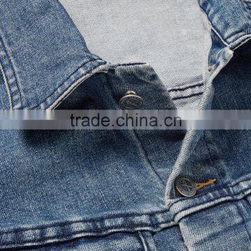 High Quality Endurable Mens Lapel Shawl Collared Button Closured Men's Denim Jeans Jacket With Two Chest Pockets photo-5