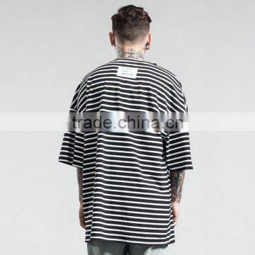 Stripe Cotton Short Sleeves t Shirt for Men photo-2