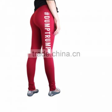 Yoga pants editorial red dump trump legging