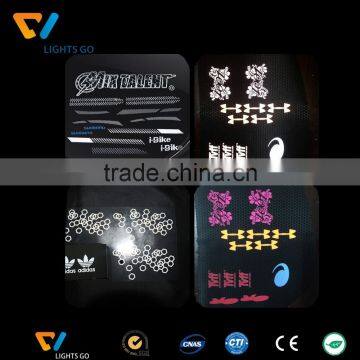 Silver Grey Heat Transfer Printing Engraved Reflective Logo for T-shirt Heat Transfer Sticker photo-3