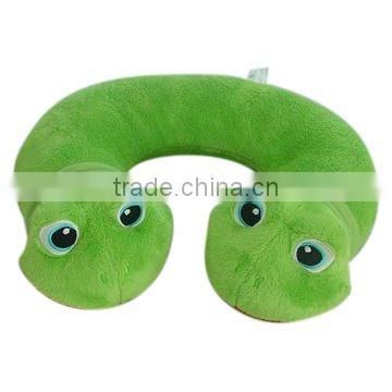 green frog neck pillow