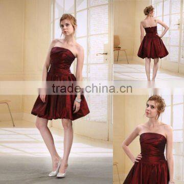 Astergarden Taffeta Knee Length Whole Sale Short Bridesmaid Dress D0007