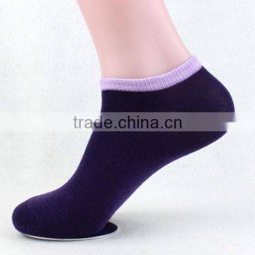 Solid Color Cheap Cotton Boat Men Socks photo-6