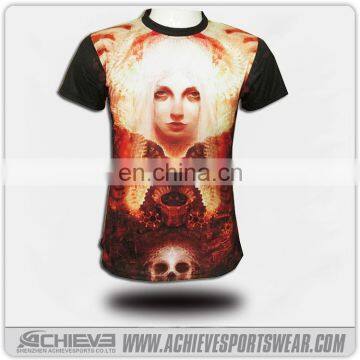 sublimation blank t-shirt, 95 cotton 5 spandex t shirts wholesale