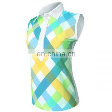 Custom sublimation printing ladies golf clothing