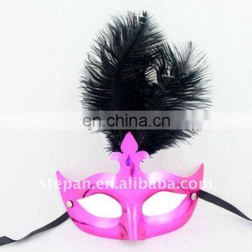 The Little Princess Ostrich Feathers Venice Carnival Mask For Kids/Adults TZ-B15