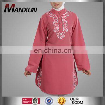 Islamic top selling women pray blouse nice Eid paisly pattern lady tops