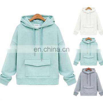 Hot Womens Ladies Plain Hoodie Fleece Sweatshirt Cotton Hooded Coat Pocket Hoody