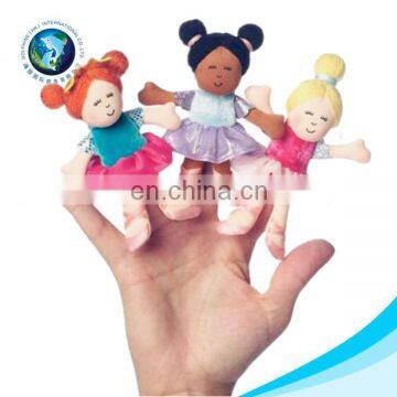 Fashion custom plush black african doll hand knitted finger puppet cute soft plush doll finger puppet