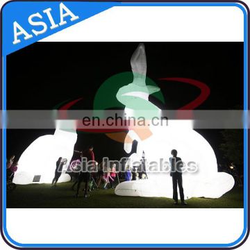 Custom Inflatable Rabbit Model With Led Lighting For Dispaly/ Advertising Inflatable White Cute Rabbit