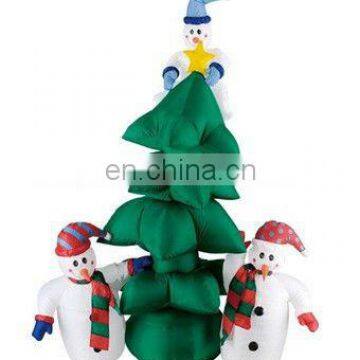 Inflatable Jingling Bell tree with snowman for christmas decoration