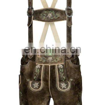 High quality embroidery oktoberfest lederhosen bavarian lederhosen kniebund lederhosen Mens all size (bavarian lederhosen)