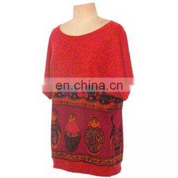 2017 Middle Aged Plus Size Women Tshirt Russian Doll photo-3