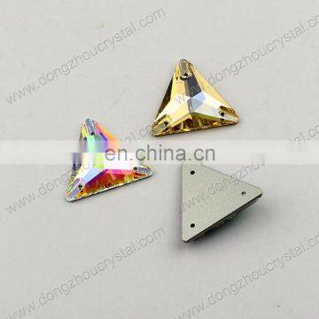 DZ-3069 triangle sew on rhinestones for garment accessories