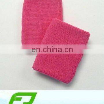 custom cotton terry pink sport sweatband