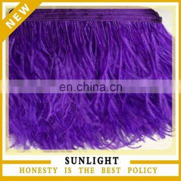 Dark Purple Ostrich Feather Fringe Ostrich Feather Trim