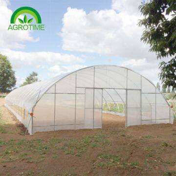 2019 low cost single tunnel plastic film greenhouse with  hydroponic  system for vegetables