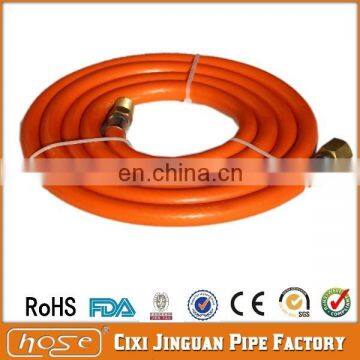 1/4" 6x13mm Orange PVC Gas Hose, High Pressure PVC LPG Gas Hose For Gas Oven with Quick Connect