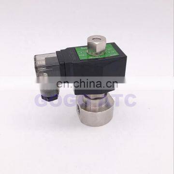 GOGOATC 0.5-100bar SS304 3/8 1/4 inch high pressure solenoid valve Orifice 6mm Normal open stainless steel water wash pump valve