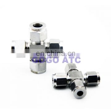 High quality quick coupler O.D 1/4'' inch hard tube stainless steel 304 four way X type Connector weld fittings