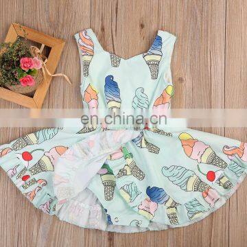 Lovely Ice Printed Newborn Baby Jumpsuit Summer Baby Girl Dress photo-3