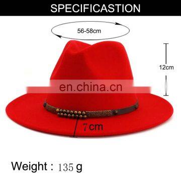 Autumn and Winter Woolen Jazz Hat British Classic Flat Hat European and American Men Women Fedora Hats Flat-brimmed Fashion Cap photo-6