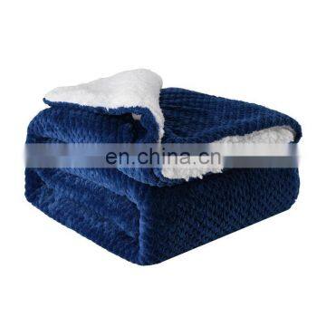 Flannel sherpa soft warm blanket lowest price customized blanket for winter