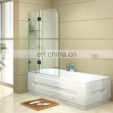 China Manufacturer Tempered Glass Shower Screen Shower Panel Frameless Bath Screen