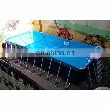 Commercial Portable PVC Large Inflatable Rectangular Metal Steel Frame Swimming Pool,Above Ground swimming pool frame