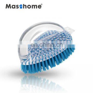 Masrhome Multi Purpose Plastic household simple modern durable transparent Laundry Cleaning Brush with handle