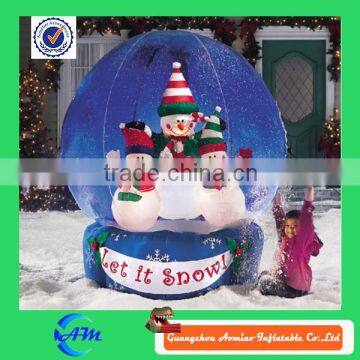 Custom snow globe giant inflatable snow globe snow ball for sale