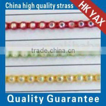 0305L SS6-SS38 loose China cup chain glass, China cup chain glass beads, roll cup chain glass for wedding dress