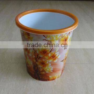 11L Plastic Garbage Bin With Artwork