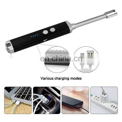 Candle Lighter Electric Arc Lighter Rechargeable USB Lighter Flameless Grill Lighter Long for Candle BBQ Kitchen photo-2