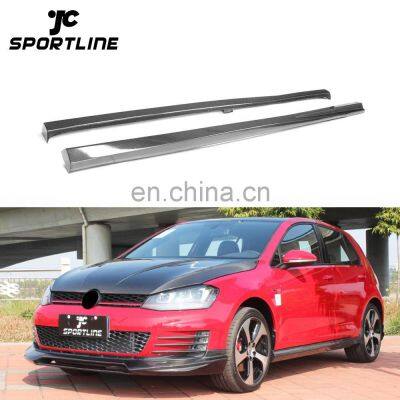 MK7 Carbon Fiber Car Side Bumper Skirt for VW Golf VII GTI 2014