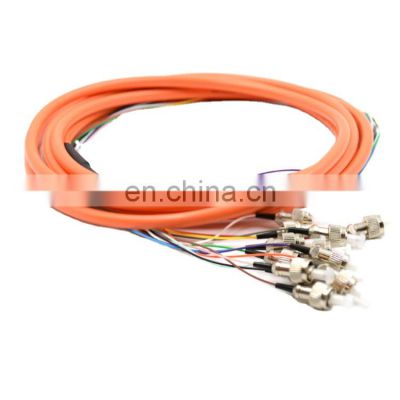 fan out optical pigtails 2core 900 um 1.5mtr fc/pc lc apc fiber optic duplex pigtail