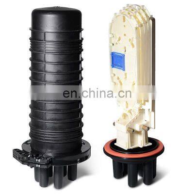 24 48 96 144 288 Core Vertical Dome Type Fiber Cable Joint Box Black Fiber Optic Splice Closure IP68 Aerial ISO9001, ROHS CN;GUA