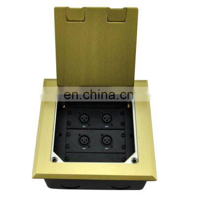 Power And Data Recessed Network Floor Socket , Electrical Outlets Floor Box