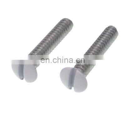 Switch Plate Cover Screws Slotted 6-32 White Coating Screw