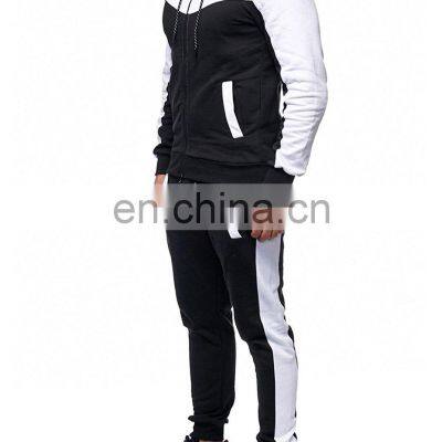 Men's Hooded Sweater Suit Spring and Autumn Color Matching Leisure Sports Fitness Training Suit Cardigan Sweater photo-5