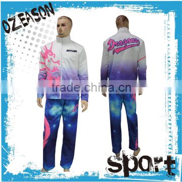 Hot Selling OEM cheap Custom Sublimation Long Tracksuit/Jacket Warm Up/New Design women tracksuit